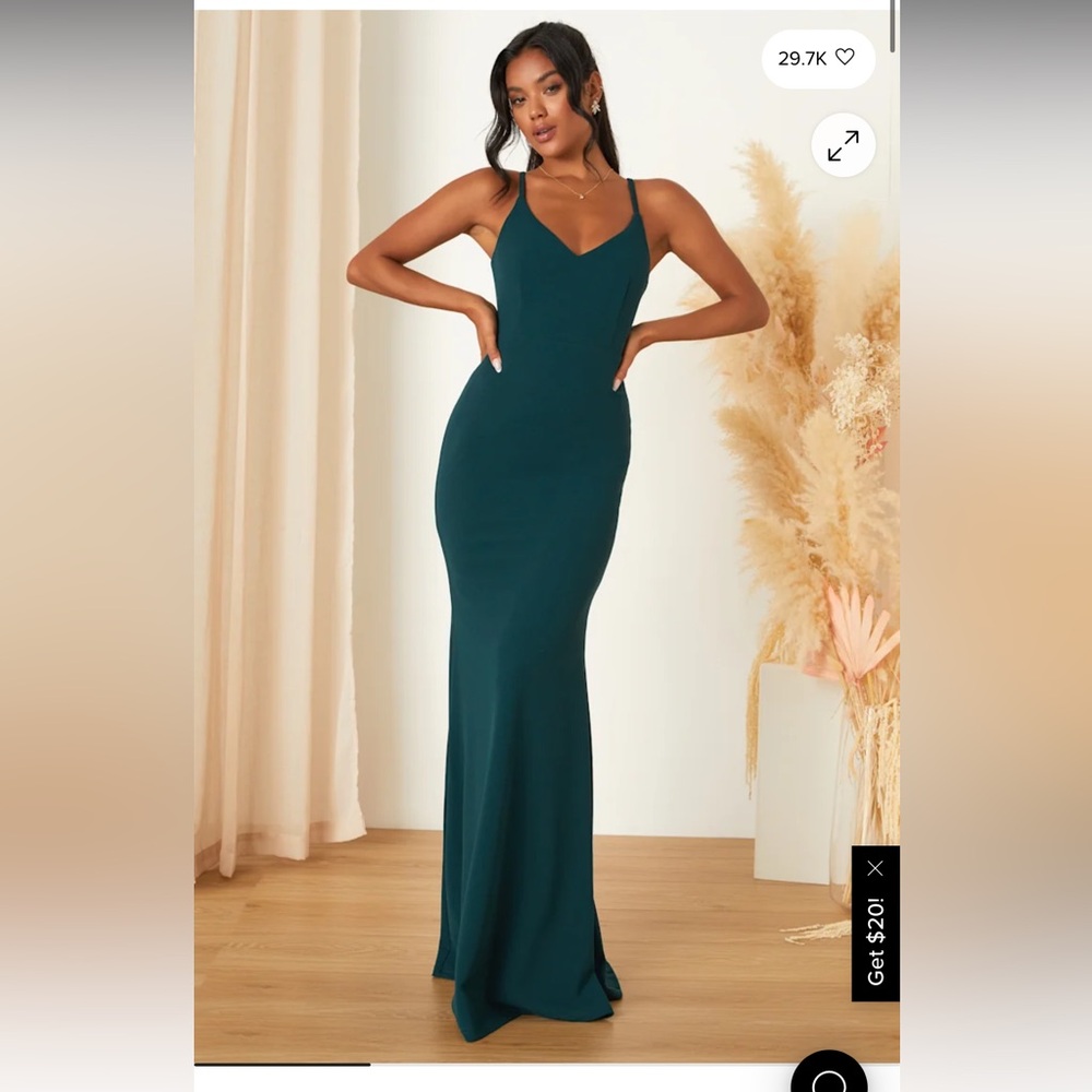 Lulu's Teal Maxi Dress